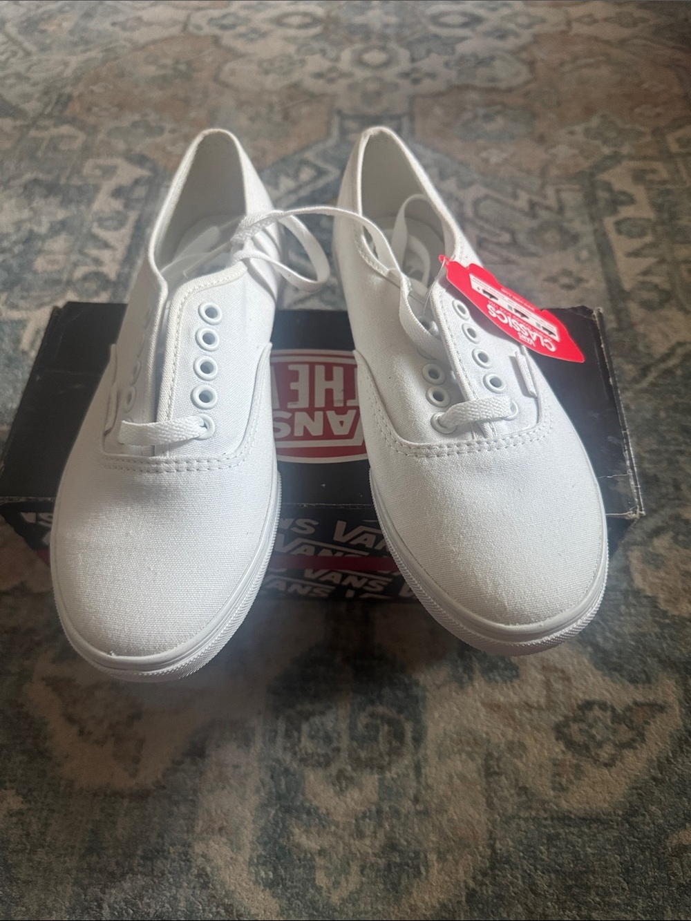 Vans Women’s Canvas Authentic Sneaker — White